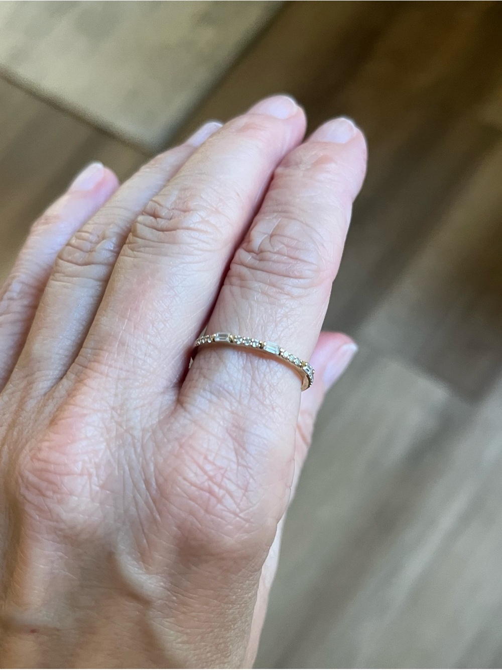 Adina Eden Gold CZ-Accent Slim Stackable Ring